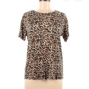 Socialite Cheetah/Leopard Print T-Shirt - Size Large